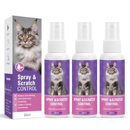 RUAKPL Cat Calming Spray Calming Solution for Cats Cat Pheromone Spray Reduces Stress Anxiety...