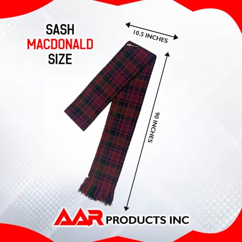 Image of AAR Womens Tartan Clan Sashes Ladies Brooch Scottish Highland - 90 x 10.5 Inches