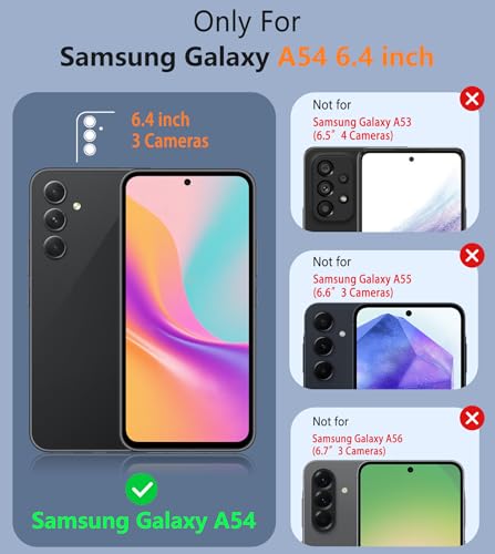 Image of FNTCASE for Galaxy A54-5G Phone Case: Samsung A54 5G Military Grade Drop Protection, 14ft Drop Tested, Screen Protector Included, Anti-Slip Textured, TPU+PC Dual Layer Shockproof Cover (Light Purple)