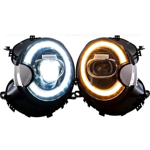 Phare Avant Pour BMW Pour Mini Pour Cooper R56 R57 R58 R59 2007-2013 Lot De 2 Phares Avant LED DRL Clignotants Ensemble De Phares Plug And Play Jeu Phares(Left side)