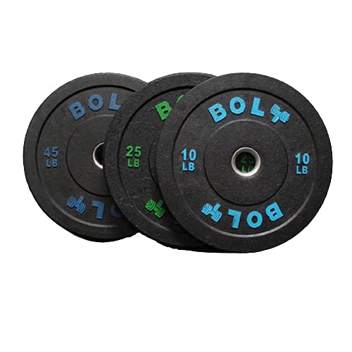 Bolt Fitness Supply Olympic Crumb Bumper Plate Set 160 Lb - Ideal for Cross-Training, Weightlifting, Fitness and Gym or Home Weights.