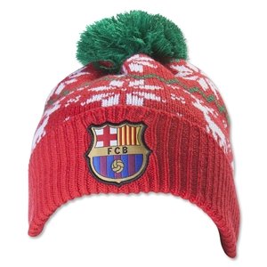 Fc Barcelona Beanie Skull Cap Hat Blue (Christmas Green)