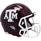 Texas A&M Aggies NCAA Revolution Mini Pocket Pro Size Football Helmet - New in Riddell Retail Clamshell