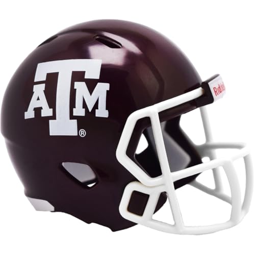 Texas A&M Aggies NCAA Revolution Mini Pocket Pro Size Football Helmet - New in Riddell Retail Clamshell