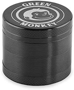 Green Monkey Herb Grinder Rainbow - 100mm - 4 Piece Capuchin Classic Series Spice Grinder - Magnetic Lid Screen Catcher - Spice Mill - Metal Grinder - Spice Herb Grinder