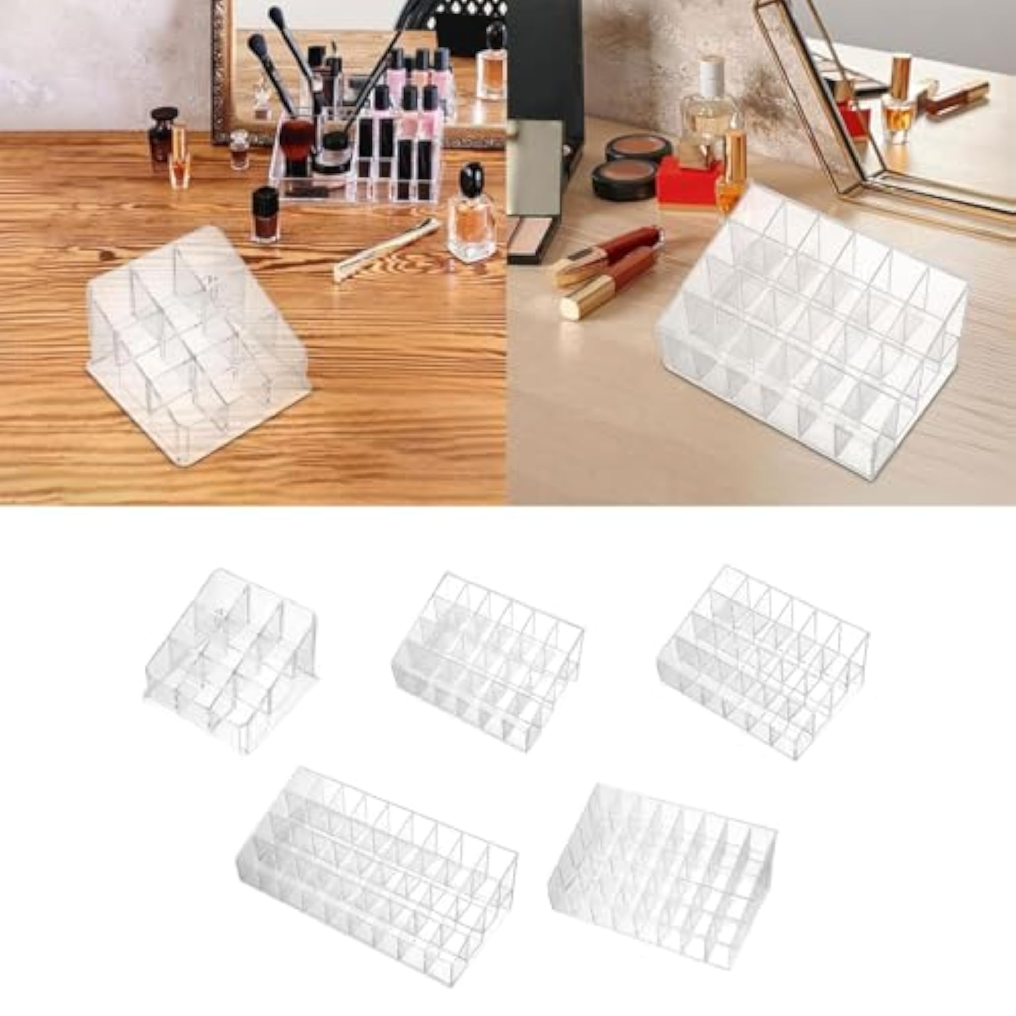 Clear Lipstick Organizer Case for 9 Lip Glosses