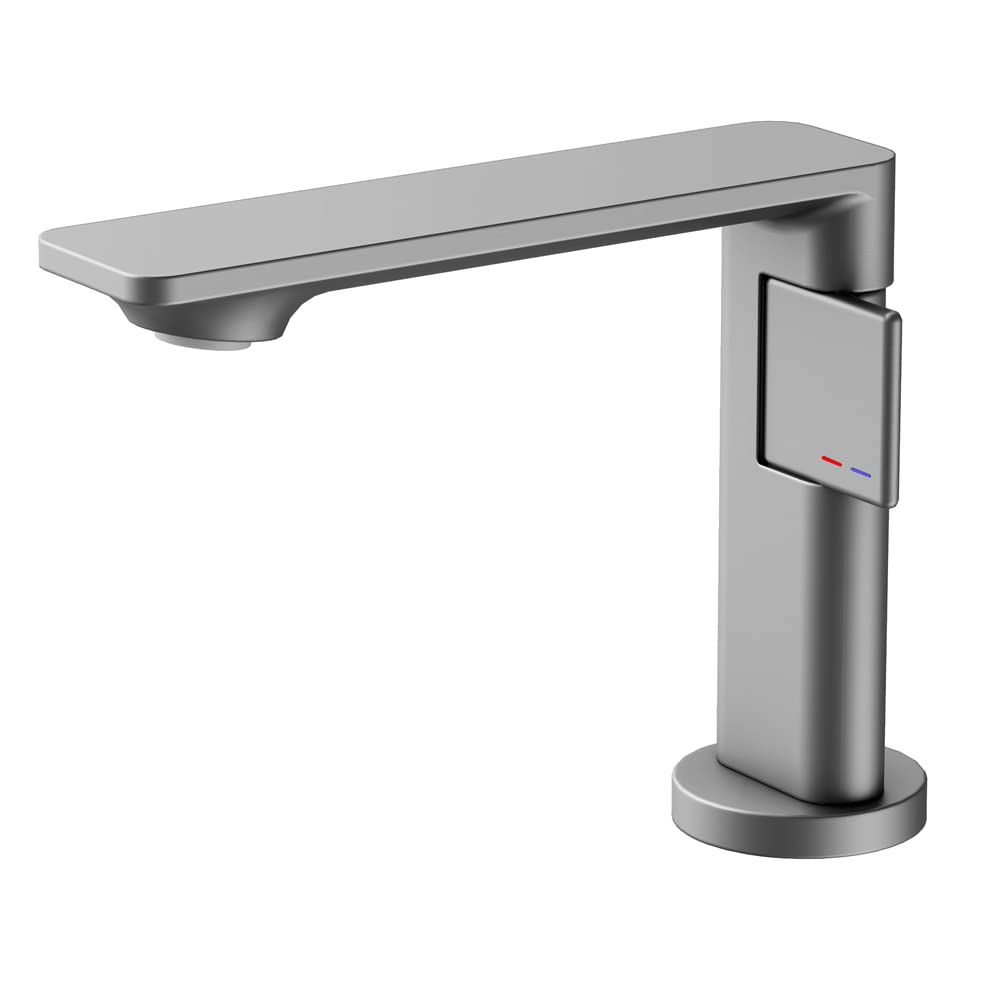 Jnfidosr Brushed Nickel Bathroom Faucets One Hole,Faucet For Bathroom Sink,Bathroom Single Handle 1 Hole Vanity Faucet,Extra Long Spout Lavatory Rv Bathroom Sinks Faucet Deck Mount,