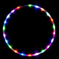 POHOVE Aros de hula LED, aros de hula que cambian de color, múltiples aros de hula con luz para adultos y niños, aro de baile multicolor para levantamiento de pesas (90 cm)