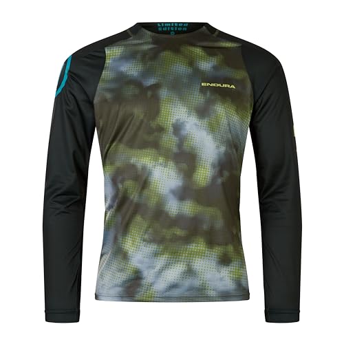 T-shirt de cyclisme à manches longues Endura Pixel Cloud pour homme