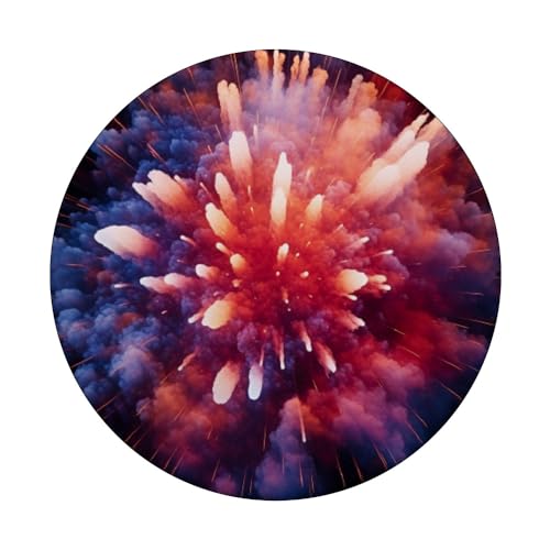 Fireworks Display Firecrackers Pyrotechnic PopSockets Swappable PopGrip, Black - Image 3