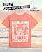 Volcom Girls Shirts - Casual Crewneck Short Sleeve Graphic Tee Trendy Tops - Breathable Girls Summer Clothes, Size 7, Hot Coral
