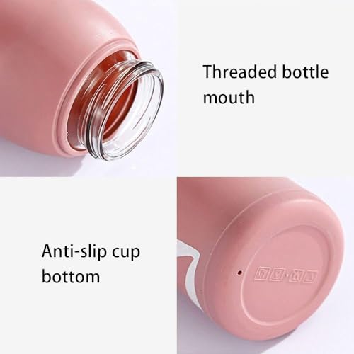 Image of Glassbunny Cute Rabbit Water Bottle for Kids,School & Travel | Leak-Proof, Screw Top Lid | 380ml | Glass Material (Multi Color)