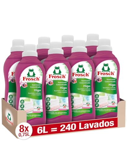 Frosch - Suavizante Concentrado Liquido para Lavadora con Extracto de Higo, Apto para Ropa Blanca y de Color, Pieles Sensibles y Atópicas, Producto Hipoalergénico y Ecológico