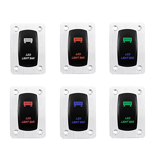 Image of 1 Gang Rocker Switch Mounting Bracket Panel Silver Toggle Switch Panel Housing Holder for Car Boat Yacht RV Camper UTV Dashboard