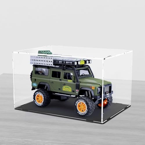 Image of Acrylic Display Case for Collectibles | Dustproof Transparent Showcase Box for Action Figures, Miniatures & Models | Countertop Cube with Protective Film ((10x6x6 inch; 25x15x15cm))