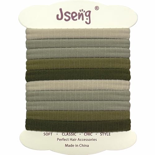 Élastiques cheveux sans couture Jseng premium vert forêt pour femme