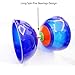 OVOKIA Five Bearings Chinese Yoyo 5” Diabolo Toy with Fiberglass Diablo Sticks & String with Drawstring Bag (Translucent Blue)
