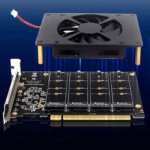 Controlador RAID de software 4 bahías con divisor PCIe x16 para PC 3