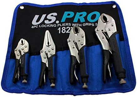 Mole Grips US PRO 4-Piece Welding &amp; Workshop Clamp Set - Mini Vice, C-Clamps, Pliers &amp; Welding Clamps Heavy Duty