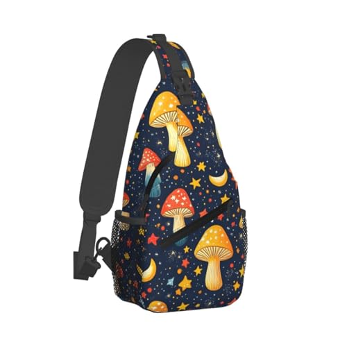 Mochila tipo bandolera Cartoon Mushroom unisex ligera miniatura 2