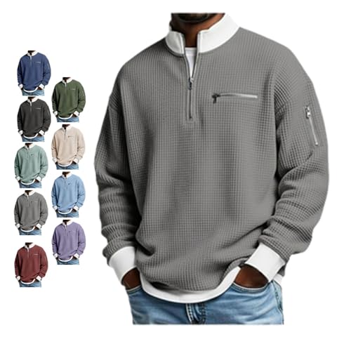 Camisa informal de punto gofre masculina para paseos urbanos y fines de semana relajados