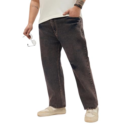 Image of Urbano Plus Men's Regular Fit Heavy Washed Denim Jeans Stretchable
