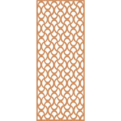Image of Resort Decorative Pierced Fretwork Wood Wall Panels, 23 3 /8 inchW x 59 3 /8 inchH x 3 /8 inchT, Cherry
