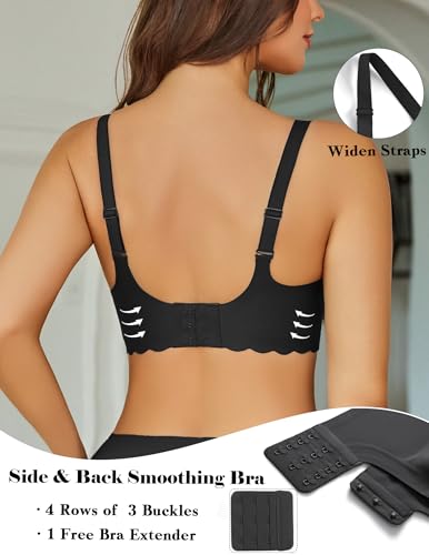 Avidlove Wireless Bra Womens Plunge V Neck Seamless Bras Full Coverage Everyday Bra4