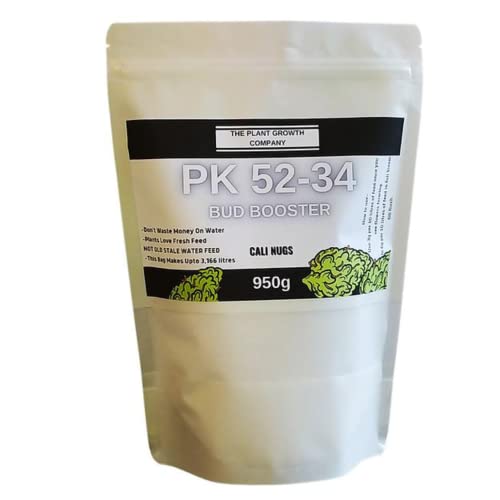 PK 52-34 Powder - High Purity Hydroponic Nutrients for Recreational Herbs, House Plant, Bud & Flower Food, Dry Plant Feed, Water-Soluble Fertiliser for Maximum Yield - 950g