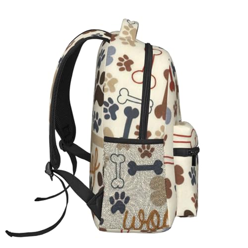 Mochila de ocio con diseño de huesos de perro y estructura flexible 3