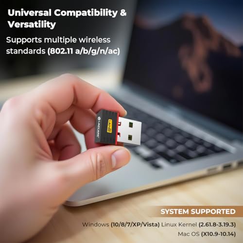 Image of Lapcare 150Mbps Nano Laptop USB Wi-Fi Adapter | Frequency 2.4Ghz | Plug & Play with Free Driver | Supports Windows, Macos & Linux | IEEE 802.11B /G /N (LWD-150), Black