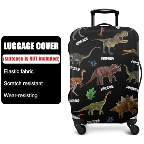 Dinosaur Suitcase Cover for Dinosaur Lover,Suitcase Protector Elastic Luggage Cover Anti-scratch (Small (18-20in))3