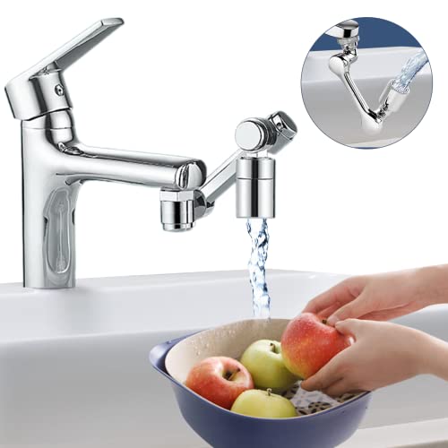 1080° Swivel Faucet Extender Universal Sink With 2 Modes, Wide Range Angle Adjustment Faucet Aerator, Kitchen Tap Splash Filter, Faucet Bubbler, 3 Different Threads Of 20/22/24Mm #TOP5