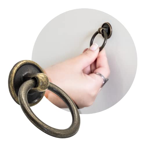 Puxadores De Gaveta Rustica Colonial Alça Salerno Kit 5 Uni