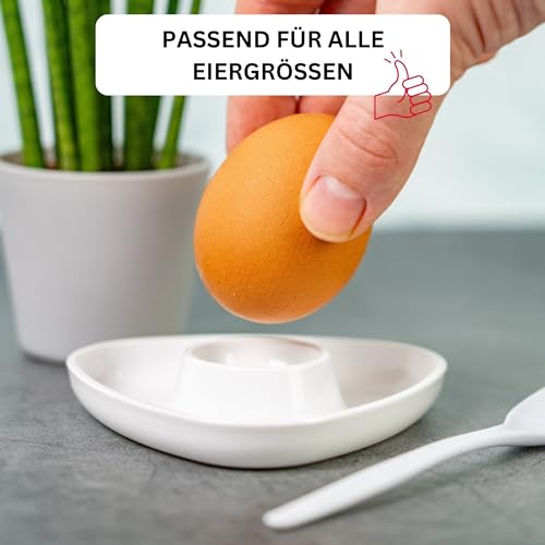 Foto von Westmark 20702241 Eierbecher dreieckig, SAN/PS, weiß, 10,6 x 10,6 x 2,1 cm, 6 Einheiten