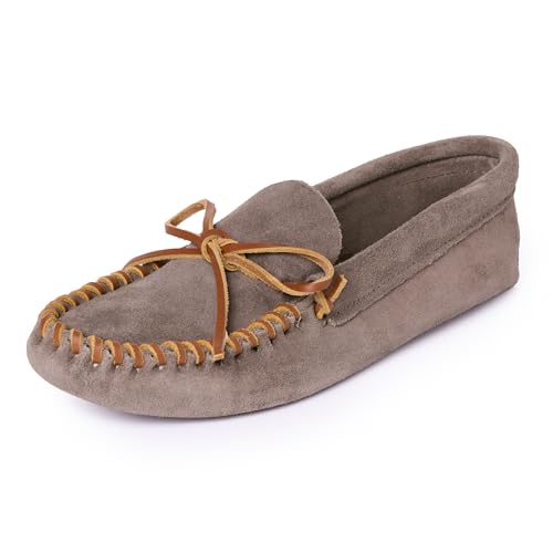 Botas mocasines para mujer confeccionadas en piel vuelta suave de alta calidad
