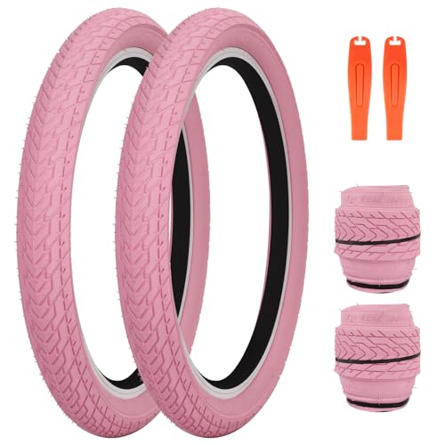 ZUKKA Juego de 2 neumáticos de bicicleta de 20 x 2,35 pulgadas, plegables, 30 TPI, abrigo de bicicleta 60-406, repuesto para bicicleta de montaña, BMX, Freestyle, niños, cruiser, bicicleta plegable