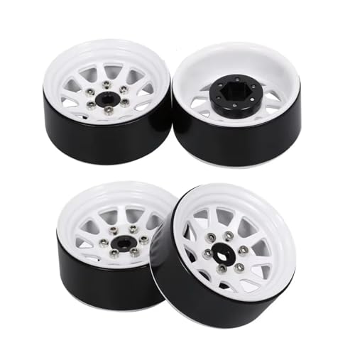 RC�^�C���Z�b�g For Traxxas For Hsp For Redcat For Tamiya For Axial For Scx10 D90 For Hpi 1/10�p 4PCS RC�N���[���[�p �A���~�� 1.9�C���` �r�[�h���b�N�z�C�[������ 