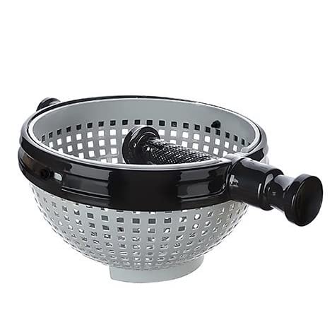 Easy-to-Use Salad Spinner shakers Large Capacity Non-Scratch Colander Dryer Spina Collapsible Handle Home 360 Rotary Drain Rack Kitchen Cleaning Basket Washer Fruit Vegetable Lettuce Cleaner (Grey) - Image 7