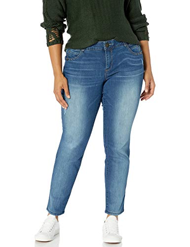 Democracy Womens Plus Size Ab Solution Straight Leg Jean