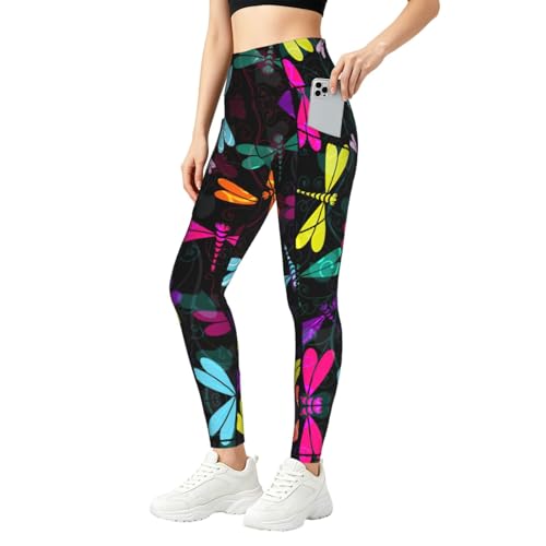Leggings con estampado de libélula perfectos para tus rutinas de gimnasio y yoga