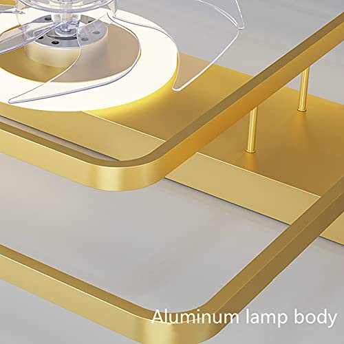 Ventilateur de plafond avec lampe LED 98W dimmable et télécommande noir