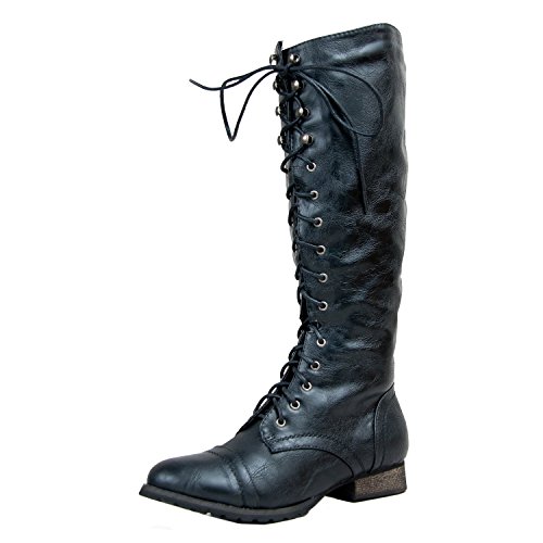 Breckelle's Women Outlaw-13 Boots,Black,6.5