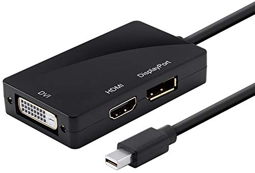 Monoprice Mini DisplayPort 1.1 to HDMI, DVI & DisplayPort Adapter, Black (112744)