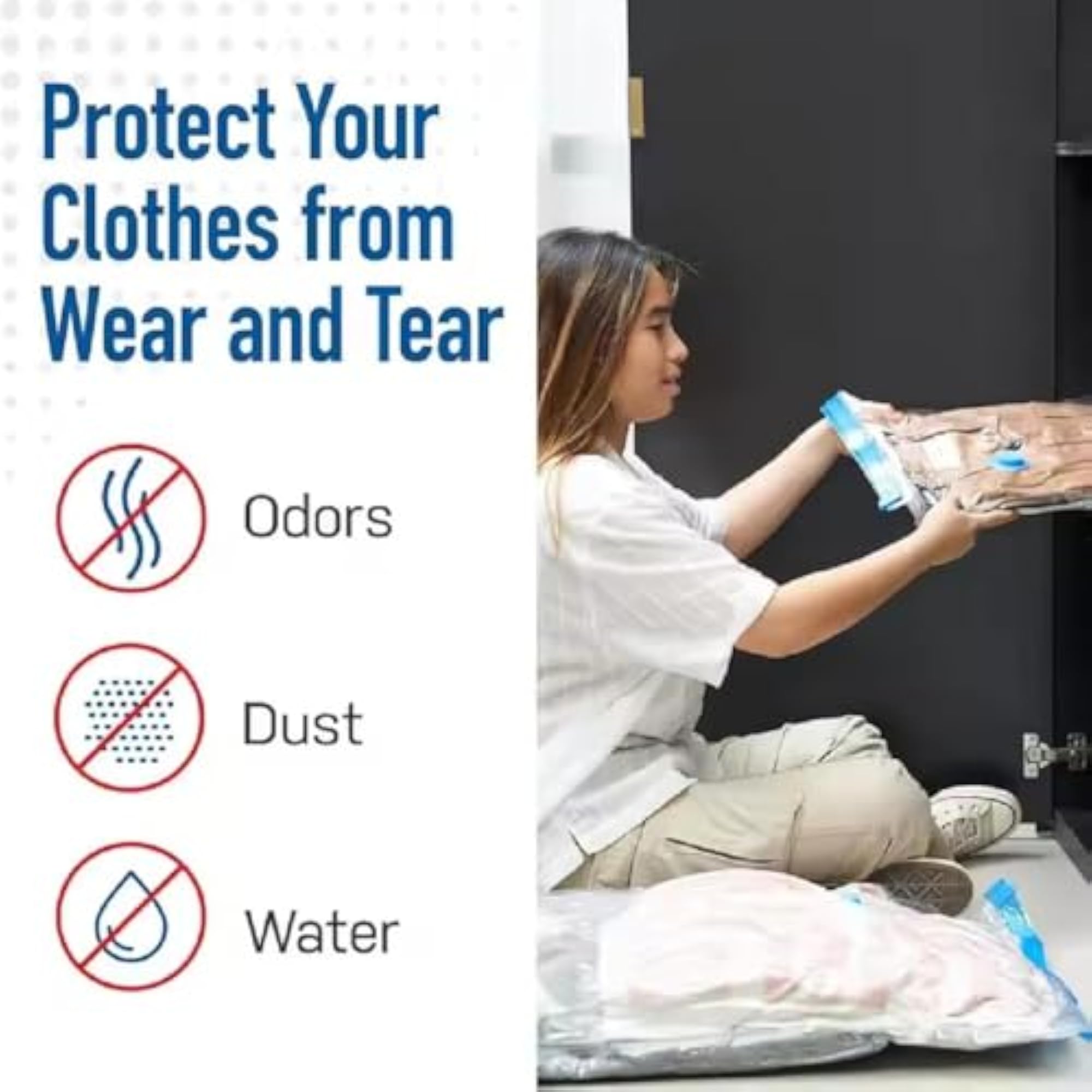 Space Saver Compression Bags for Clothes and Bedding