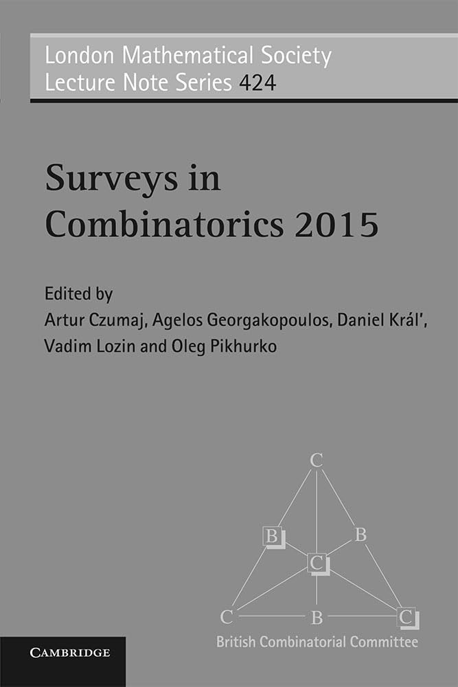 Surveys Combinatorics 2015 Artur Czumaj Paperback Cambridge Unive… 9781107462502
