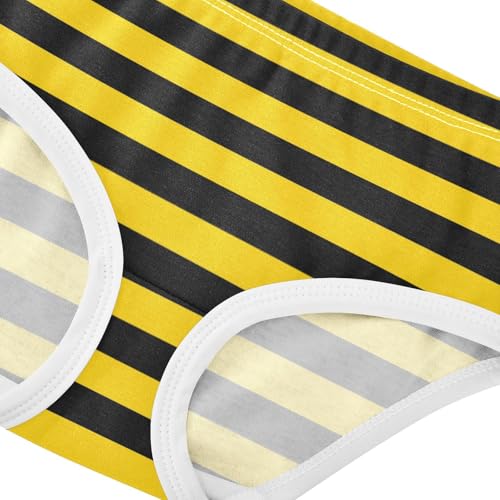 Black Yellow Stripe Toddler Girls's Underwear 2T4