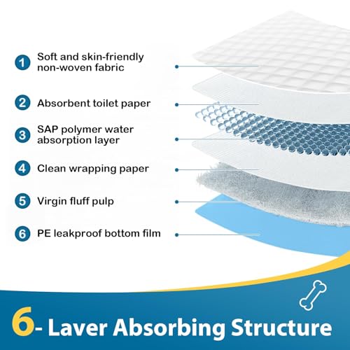 Image of Dog Pee Pads 22 inchx23 inch, Disposable Puppy Pee Pads, Pee Pads for Dogs, Pet Training Pads Super Absorbent Leak-Proof (100 Count)