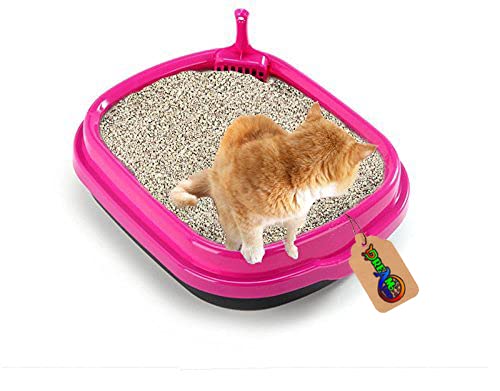 DreamAuro Jumbo Size Litter Tray Cum Potty Training with Scoop for Cat, Puppy, Rabbit, Guinea Pig, Ferret (Pink) (B07X53SDZ7) Amazon Price History, Amazon Price Tracker