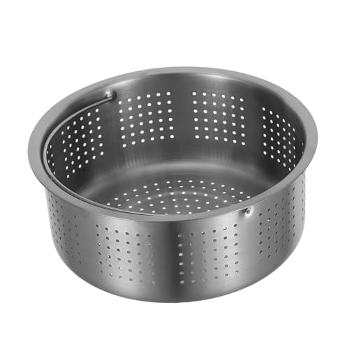 CLISPEED Olla Arrocera Al Vapor Con Cesta Vaporera De Acero Inoxidable Para Cocinar Arroz y Verduras Incluye Mango Para Fácil Manejo